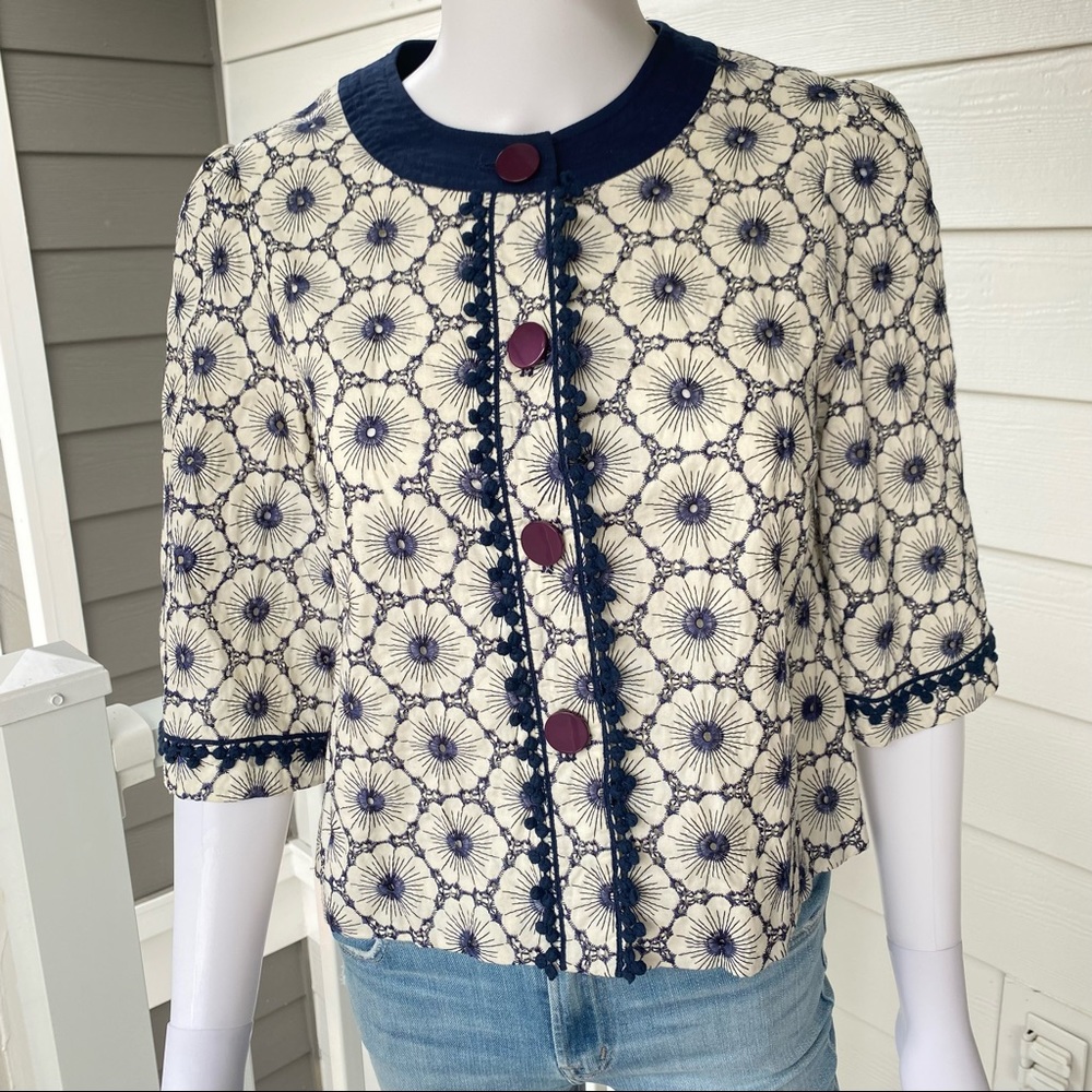 ANTHROPOLOGIE JADE MELODY TAM Cropped Blazer